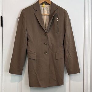 🟠 Barbara Bui Brown Blazer Business Suit Jacket